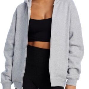Gray Zip-Up Hoodie